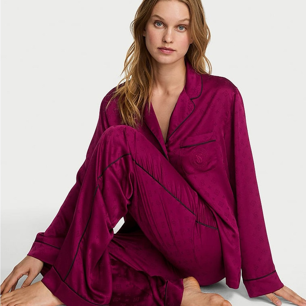 Victoria's Secret signature satin pajama set fresh jam